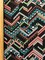 Rose and Teal Multi Broken Chevron Print Rayon Challis Fabric By the Yard